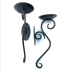 Wall candle sconces Black iron